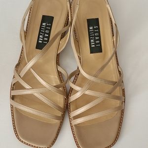 Stuart Weitzman- Gold Nappa Sandal